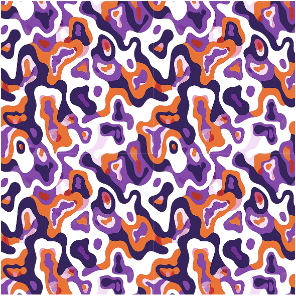 Tkanina 40561 | plamy orange / purple male