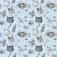 Fabric 40624 | Alicja w Krainie Czarów - JasnE Niebieskie 