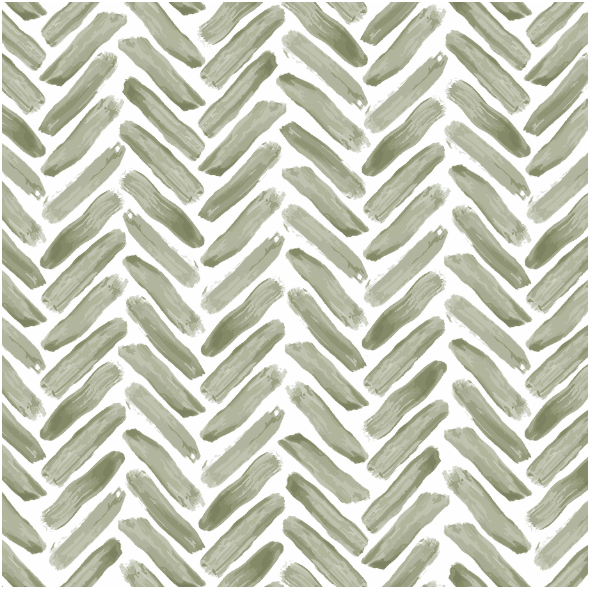 Fabric 40763 | Hand drawn herringbone in olive green