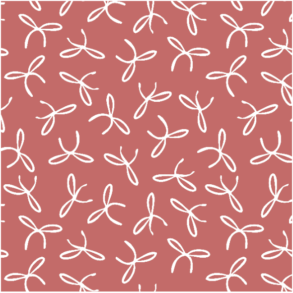 Tkanina 40775 | white bows on raspberry red