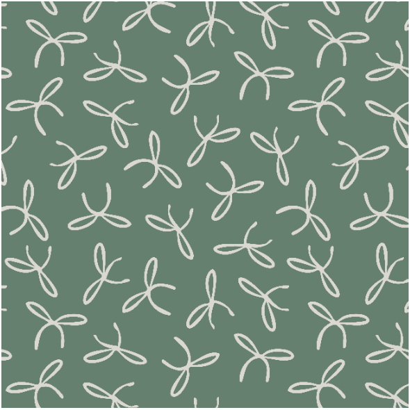 Fabric 40780 | white bows on smokey green