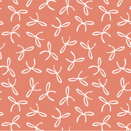 Fabric 40783 | white bowes on salmon pink