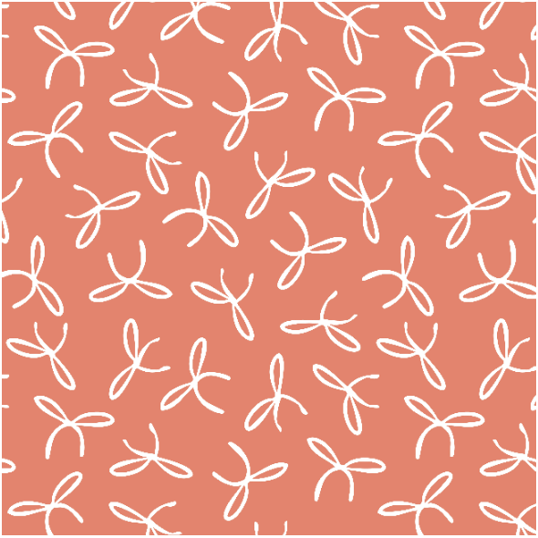 Fabric 40783 | white bowes on salmon pink