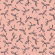 Fabric 40784 | black bows on peach fuzz pink