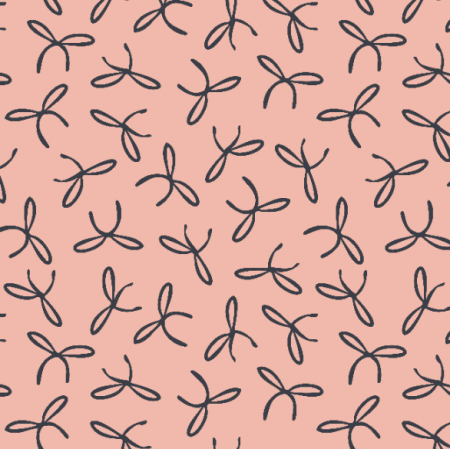 Fabric 40784 | black bows on peach fuzz pink