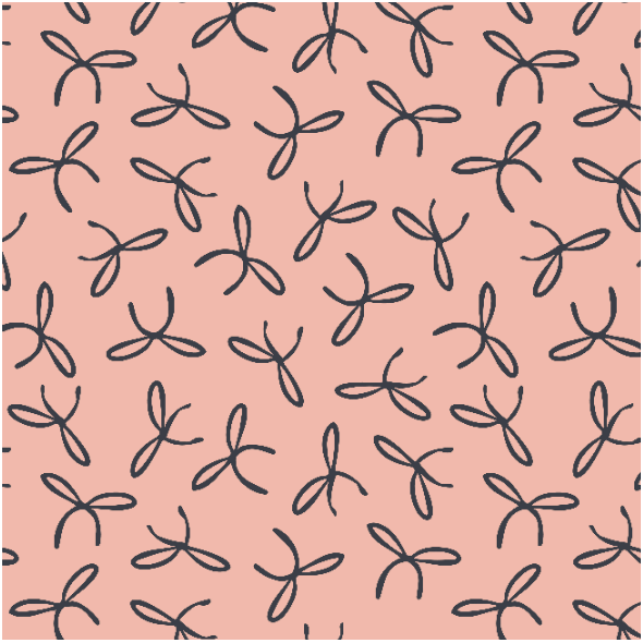 Fabric 40784 | black bows on peach fuzz pink