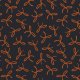 Tkanina 40786 | orange bows on black