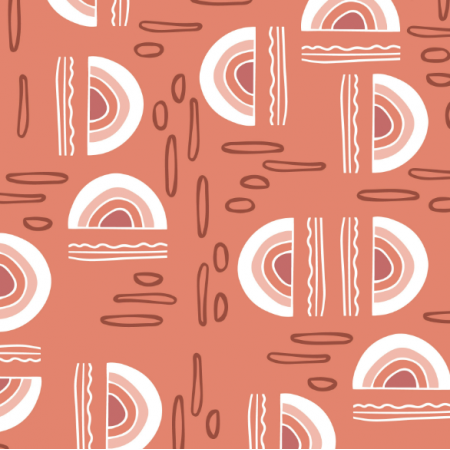 40790 | white rainbows on salmon pink