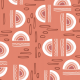 Fabric 40790 | white rainbows on salmon pink