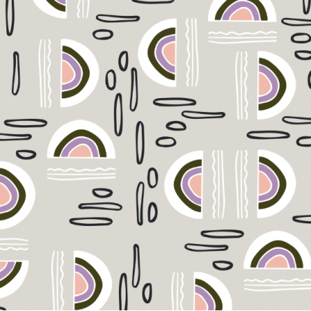 Fabric 40791 | funny rainbows on light grey