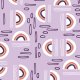 Fabric 40792 | funny rainbows on lilac