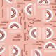 Fabric 40794 | funny rainbows on peach fuzz pink