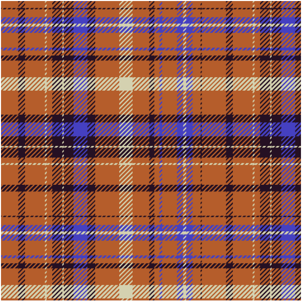 Fabric 40800 | bright brown-blue checkered plaid