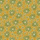 Fabric 40802 | green flowers on yellow