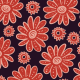 Fabric 40803 | red flowers on black