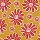 Fabric 40804 | red flowers on yellow