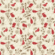 Fabric 40822 | christmas birds on beige