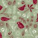 Tkanina 40823 | christmas birds on green