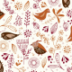 Fabric 40825 | christmas birds on white