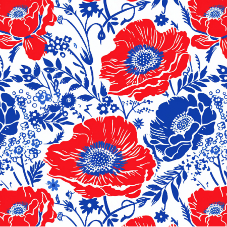 41373 | Red and Blue Poppies