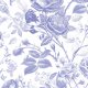 Fabric 41407 | Niebieskie RÓże Na Białym Tle / BLUE ROSES 