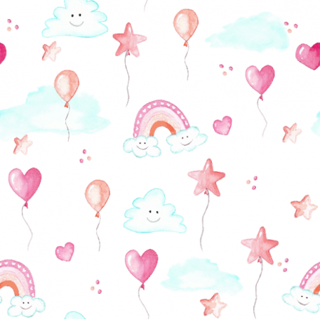 Fabric 41667 | Balloons white 