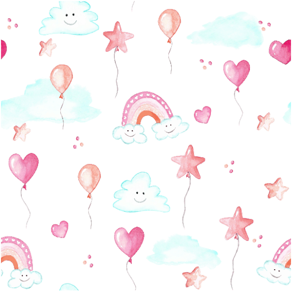 Fabric 41667 | Balloons white 