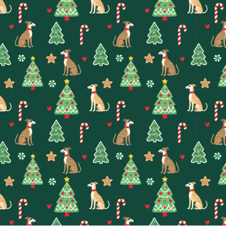 Fabric 41986 | Merry Whippet Christmas 3 small