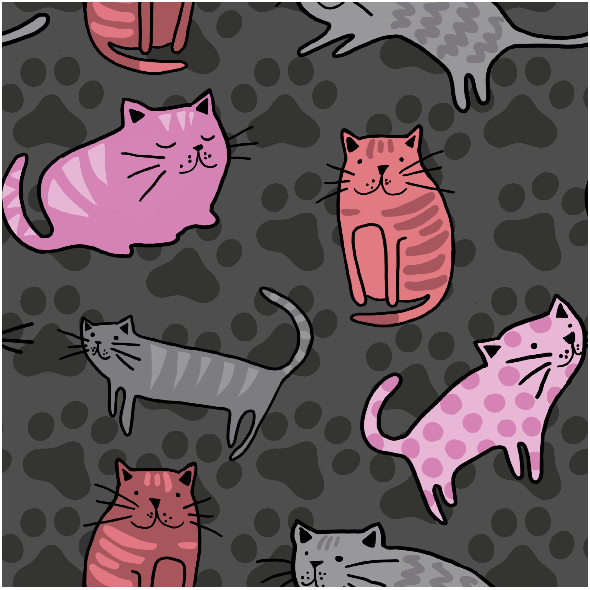 Fabric 4323 | CIEMNE KOTY