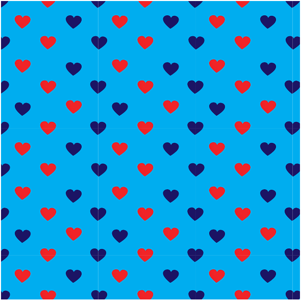 Tkanina 42328 | Happy Valentines FK Blue