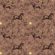 Fabric 42373 | Gotyckie Jednorożce na Brązowym - Mocha Mousse 