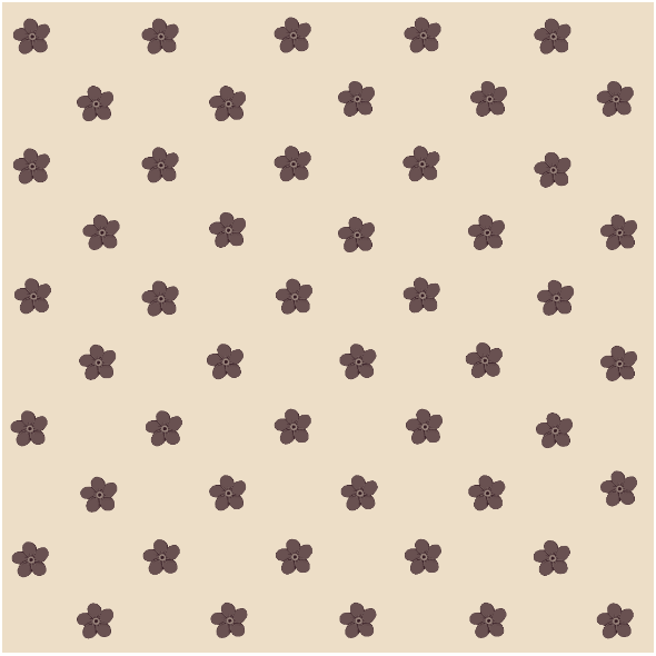 Fabric 42583 | czekoladowe niezapominajki