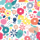 Tkanina 4392 | pop art floral