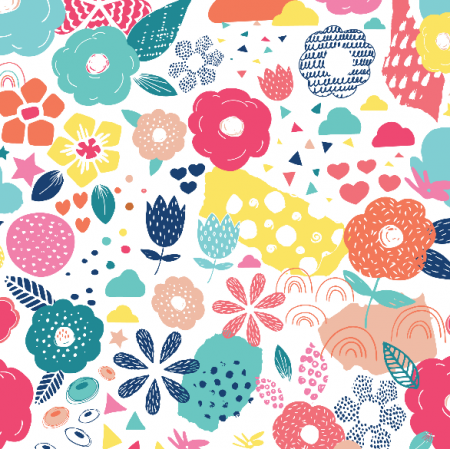 Fabric 4393 | pop art floral