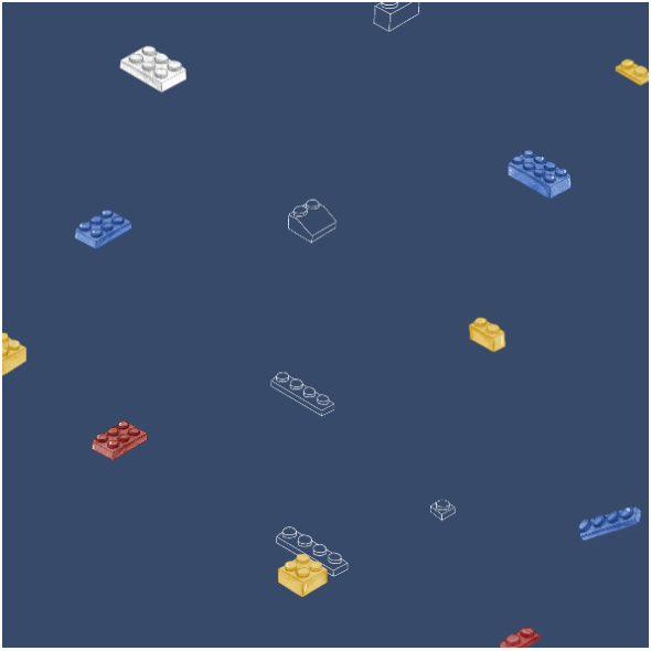 Fabric 42789 | Blocks NAVY BLUE