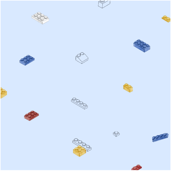 Tkanina 42790 | Blocks blue