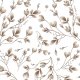 Fabric 42792 | Brown leaves white