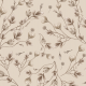 Tkanina 42793 | Brown leaves beige