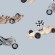 Fabric 42798 | Racing Cars BLUE