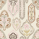 Tkanina 42866 | Orientalny Wzór BOHO - Kremowe Tło 