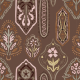 Tkanina 42867 | Orientalny Wzór BOHO - Brązowe Tło 