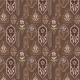 Tkanina 42867 | Orientalny Wzór BOHO - Brązowe Tło 