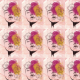 Fabric 42928 | twarz i kwiaty