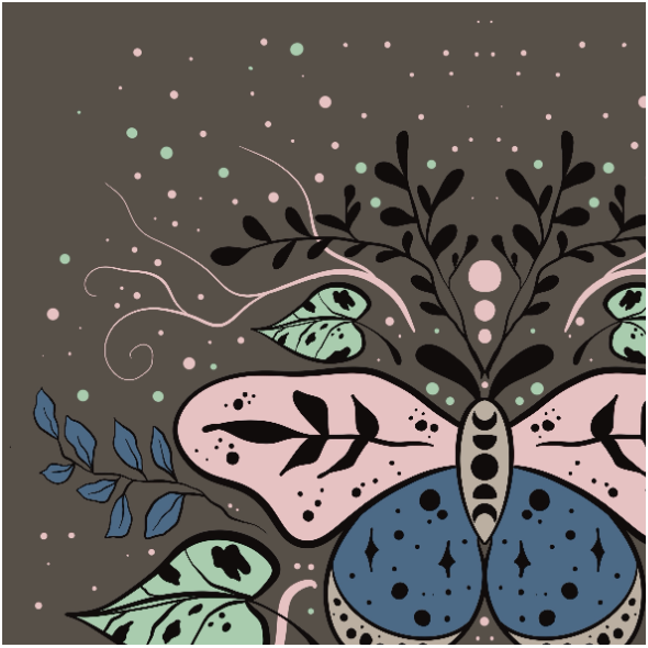 Fabric 42937 | panel - motylek