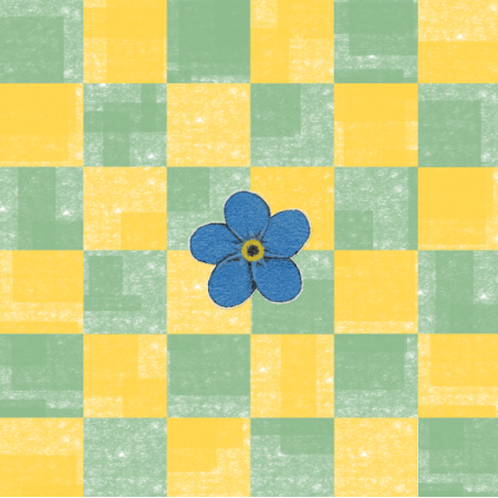 Fabric 42965 | niezapominajka szachownica