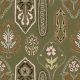 Tkanina 42980 | Orientalny Wzór BOHO - Zielony 