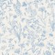 Fabric 42981 | POLNE Kwiatki Botanika - JaSne Niebieskie na Beżowym Tle 