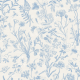 Fabric 42981 | POLNE Kwiatki Botanika - JaSne Niebieskie na Beżowym Tle 