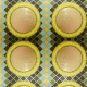 Fabric 43209 | Kwiat cytrynowy na geometrycznym tle1