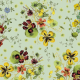 Fabric 43246 | Bukiet Letnich Kwiatów z Nasturcjami - Zielone Tło 